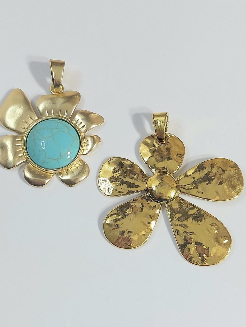 2 Gold Women's Necklace Pendants Jewelry